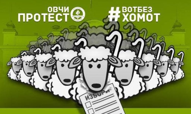 Протест срещу задължителния вот: Овцата Мая гласува пред НС