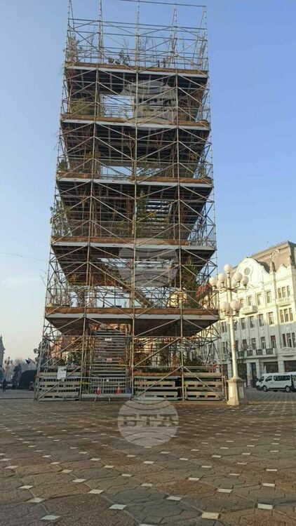 26-метрова зелена кула с 1306 растения на централен площад в Тимишоара