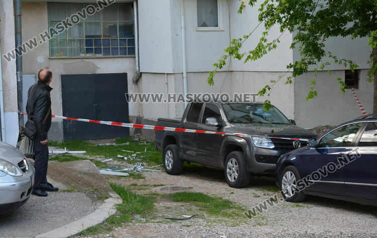 Взрив в блок в Хасково