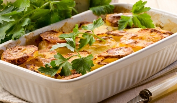 Запеканка с картофи и овесени ядки