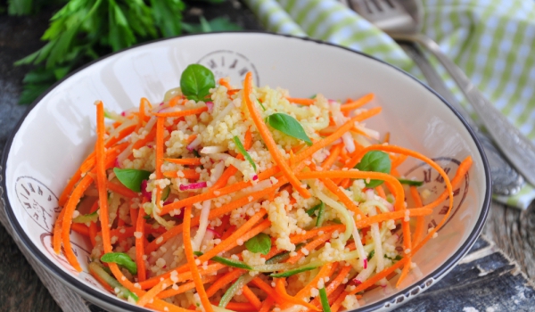 Кускус с печени моркови